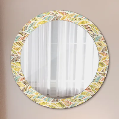 Produktbild von Spiegel - Mirror zum Wandspiegel Schlafzimmer – Schminkspiegel- Abstrakt- Ø70cm