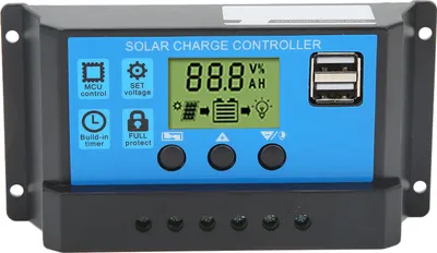 Immagine prodotto di 12V 24V regolatore di carica solare USB PWM pannello fotovoltaico controller con display LCD 30A