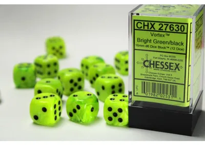 Produktbild von Chessex Vortex W6x12 Bright Green/Black