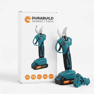 Productafbeelding van Elektrische snoeischaar 21V accu – snoeien tot 30 mm, LCD-display, 2 accu's en lader, SK5-mes, draadloze takkenschaar voor tuin en boomgaard, AI-gegenereerde afbeelding