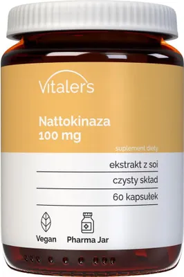 Immagine prodotto di Nattokinase Vitaler 100 mg – 60 capsule, vegano, integratore alimentare per 2 mesi, senza conservanti, composizione pura