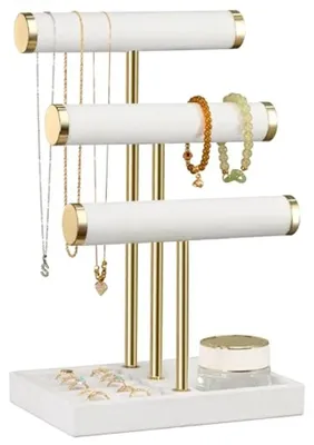 Produktbild von PromoHome® Schmuckständer - 5-stöckiger Samt-Display für Armbänder und Uhren