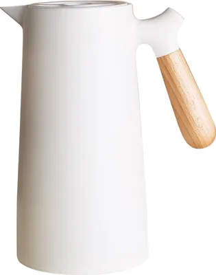 Obrázek produktu pro velká termo karafa na kávu s dvojitou skleněnou vložkou o objemu 1 litr Vakuová konvice na kávu s odnímatelným čajovým infuzorem a sítkem