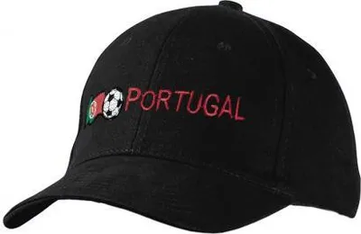 Produktbild von Baseballcap mit Einstickung - Flagge Fußball Portugal - 67133 schwarz