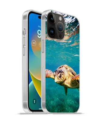 Produktbild von MuchoWow® Handyhülle Schutzhülle Hülle für Apple iPhone 14 Pro - Softcase Schildkröte - Wasser - Blau Silikon Softcase Handy Hülle - Umschlag
