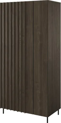 Obrázek produktu pro Šatní skříň Piemonte PE-01 Šatní skříň dvoudveřová do obývacího pokoje 98x196x56 cm Lamelová skříň