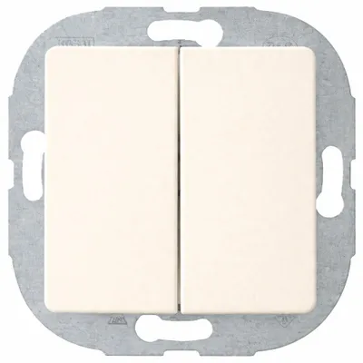 Produktbild von Düwi EverLuxe Doppel-/Wechselschalter cremeweiß 10A 250V