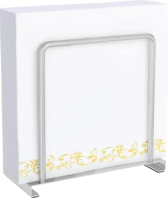 Produktbild von Moderner Serviettenhalter aus Metall Silber 14cm STWWO