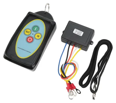 Obrázek produktu pro Sada pro bezdrátové dálkové ovládání navijáku, 12 V/24 V, dosah 23 m, frekvence 434 MHz, pro navijáky Tuff Stuff Recovery