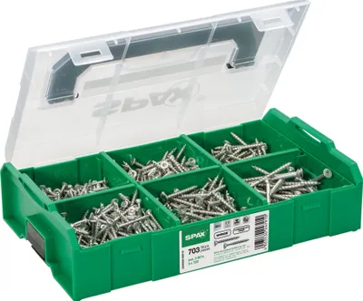 Image de SPAX® 5000009162019 SPAX® Holzschrauben Sortiment L-BOXX Mini WIROX 5000009162019, 703 St.