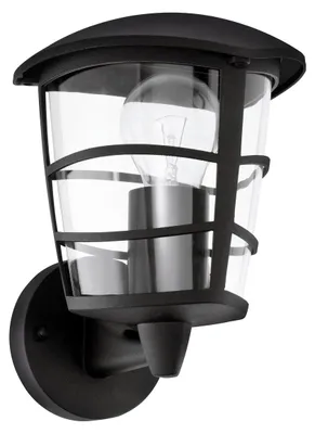 Produktbild von EGLO ALORIA, Wandbeleuchtung für den Außenbereich, Schwarz, Aluminium, Kunststoff, IP44, Eingang, Garage, Garten, Terrasse, E27