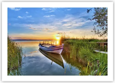 Produktbild von Poster - Poster ohne Rahmen - See Boot Wasser - 70x50 cm - Wand Bild - Wanddeko - Wandbilder - Kunstposter - Wandposter - Bilder - Kunstdruck - Wanddekoration - Wandbild - P2XAA70x50-3950