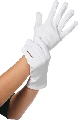 Produktbild von Weiße Handschuhe für Halloween, Karneval & Fasching