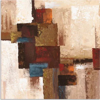 Produktbild von ARTland Wandbild Alu für Innen & Outdoor Karos Abstrakt I Größe: 50x50 cm