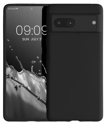 Produktbild von kwmobile Handyhülle für Google Pixel 7 Hülle - TPU Case - Kabelloses Laden - Schutzhülle Cover in Schwarz matt