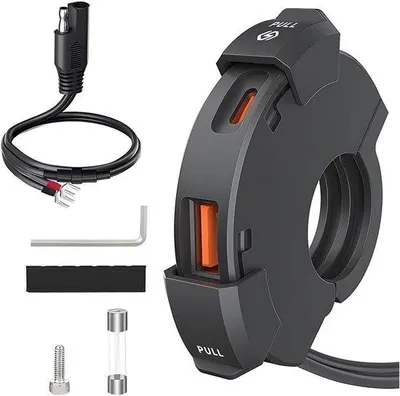 Obrázek produktu pro Univerzální 12V nabíječka do auta a na loď, vodotěsná, QC3.0, 48 W, USB-A + USB-C