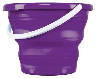 Produktbild von Faltbarer Eimer - 10 Liter - lila - Kunststoff und Gummi - Camping-eimer