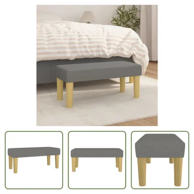 Produktbild von The Living Store Sitzbank Dunkelgrau 70x30x30 cm Stoff