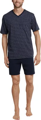 Produktbild von Schiesser Herren Schlafanzug kurz V-Ausschnitt - Nightwear Set, Dunkelblau_159617