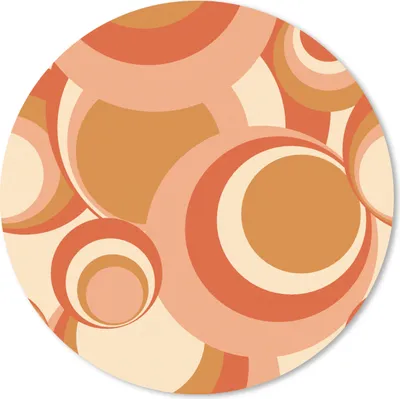Produktbild von MuchoWow® Mauspad Mousepad Kreis - Retro - Muster 50x50 cm - Mousepads - Maus Mat - Pad - Mausunterlage - Vinyl