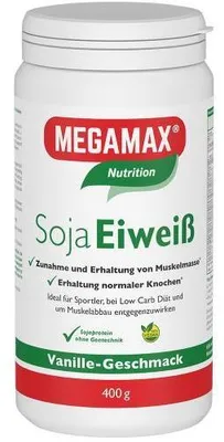 Obrázok produktu pre Megamax Sójový proteín vo vanilkovom prášku 400 g