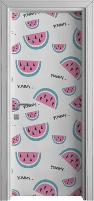 Produktbild von Tür Selbstklebende 80x210 cm Türfolie Türtapete Klebefolie - Lebensmittel Früchte Wassermelone