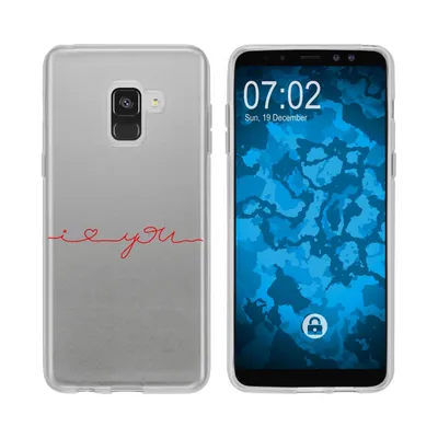 Produktbild von PhoneNatic Case kompatibel mit Samsung Galaxy A8 Plus (2018) Silikon-Hülle in Love Wörter M2