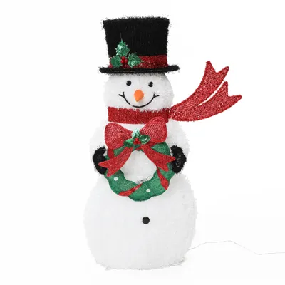 Produktbild von Hometopia 3D Schneemann Beleuchtet 83,5 cm mit 80 warmweißen LEDs