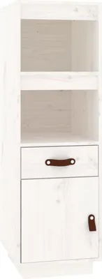 Obrázok produktu pre vidaXL Vysoká doska biela 34x40x108,5 cm Borovicový masív