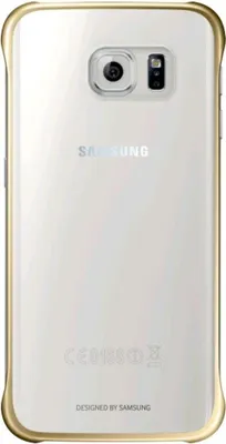 Produktbild von Samsung Clear Cover EF-QG925B Gold für Galaxy S6 Edge