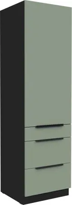 Produktbild von LUNARA Küchenschrank mit Schubladen – Breite 60 cm, grün/schwarz