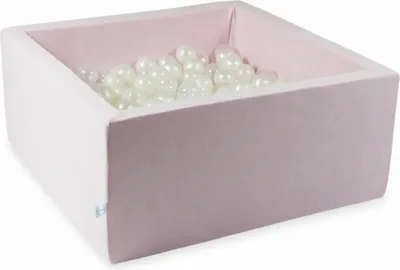 Obrázok produktu pre Sušička 90x90x40 Velvet Soft Svetloružová so 400 guľôčkami: transparentná, perleťová, opálová
