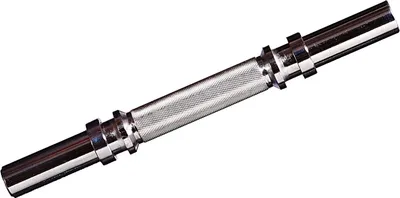 Produktbild von Best Sporting Kurzhantelstange mit Feststellringen oder Sternverschluss I verchromt und gerändelt I 35 cm lang, Durchmesser 30 mm I Gewicht 2,2 kg I Maximale Belastung 40 kg