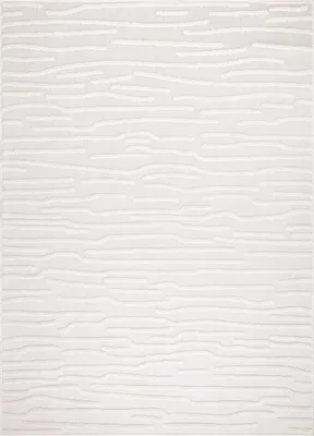 Produktbild von Teppich Outdoor Wetterfest - 200x200 cm - für Balkon, Terrasse, Flur - Streifen-Muster in Creme