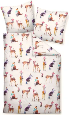 Produktbild von Janine Design Mako-Satin Bettwäsche-Garnitur modern art S 42115 Farbe multicolor-09 Größe 135x200 + 80x80cm
