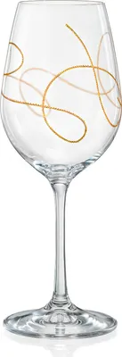 Produktbild von Weingläser Rotweingläser String Gold Gravur Kristallgläser 350 ml 2er Set Bohemia Crystalex