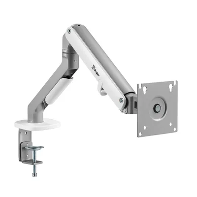 Produktbild von Ranqer Monitorhalterung 17-32 Zoll Bildschirme, VESA 75 & 100 mm, Monitor Stand, Monitor Arm, Höhenverstellbar, 360° Rotation, Schwenk-, Neigbar, bis 9kg, mit Kabelmanagement, weiß