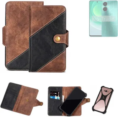 Produktbild von K-S-Trade Handyhülle Schutzhülle Bookstyle Case kompatibel mit Tecno Camon 19 Klapphülle Cover Hülle Schutztasche 1x