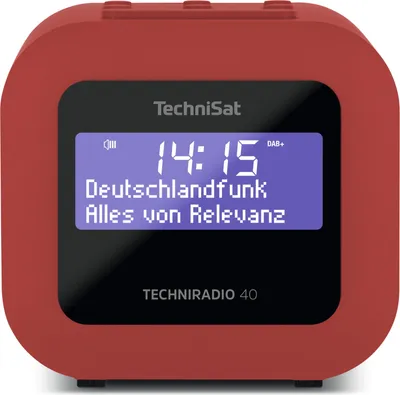 Produktbild von TechniSat TECHNIRADIO 40 | DAB+ Radiowecker mit Sleeptimer und Snooze | rot