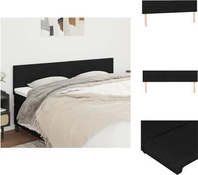 Produktbild von vidaXL Kopfteile 2 Stk. Schwarz 100x5x78/88 cm Stoff -  Kopf- & Fußenden