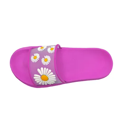 Produktbild von Damen Badeschlappen Gänseblümchen, Sommer Slides, Phylon Sohle, Sommer Slides, lila, 38