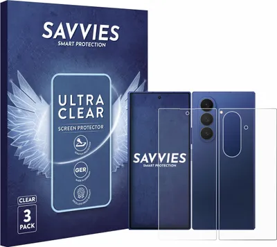 Produktbild von 6x Für Samsung Galaxy Z Fold 7 (Display+Rückseite) Schutzfolie Savvies Displayschutz Display Schutz Folie Klar Transparent