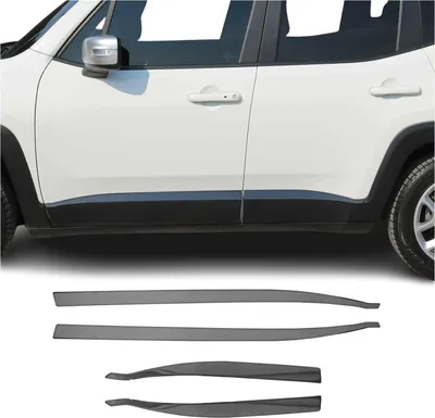 Produktbild von Seitentürleiste Türschutzleiste für Jeep Renegade 2015-2024 Chrom Dunkel 4x