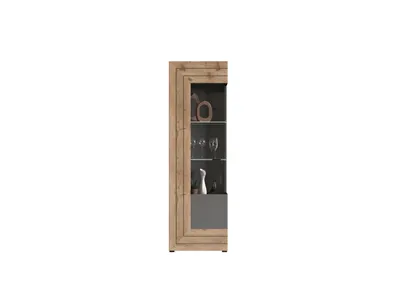 Produktbild von Freno Vitrinenschrank 1 Tür grau.