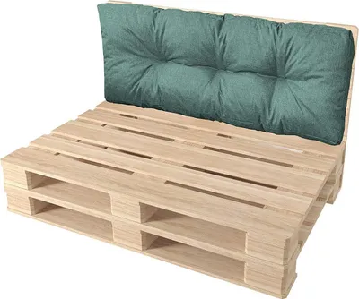 Produktbild von Pillows24 - Palettenkissen wasser- und UV-beständig - Rückenkissen | Polster für Europaletten 120x80 - Palettenmöbel - Outdoor/Indoor, Türkis
