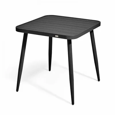 Produktbild von Quadratischer Gartentisch aus Aluminium Schwarz - Oviala Bristol
