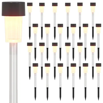 Produktbild von vidaXL Außen Solarlichter mit Erdnagel 24 Stk. Warmes Weiß 29,5 cm