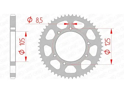 Produktbild von AFAM Kettenrad Stahl Standard - 428