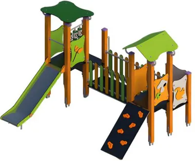 Image de Aire de jeux en plein air Aire de divertissement Aire de jeux pour enfants Tour de toboggan Aire de jeux