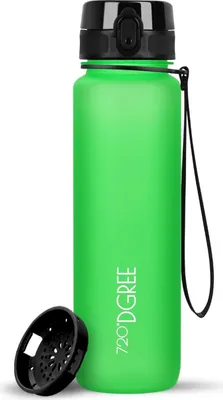 Produktbild von 720°DGREE Trinkflasche uberBottle softTouch mit Sieb classic green 1l